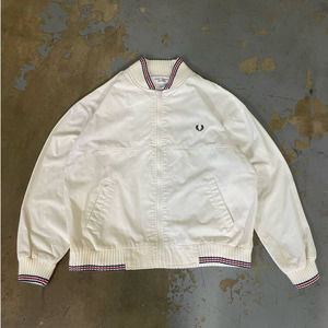 vintage Fred Perry Work Jacket Zip up Logo Varsity